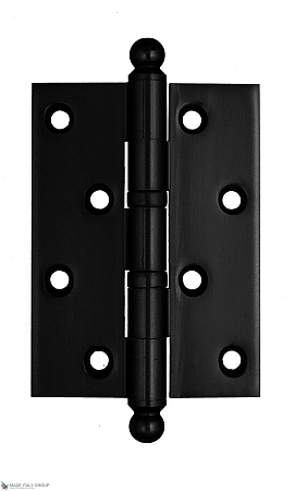 Дверная петля универсальная латунная с круглым колпачком Venezia CRS010 102x76x3 черный