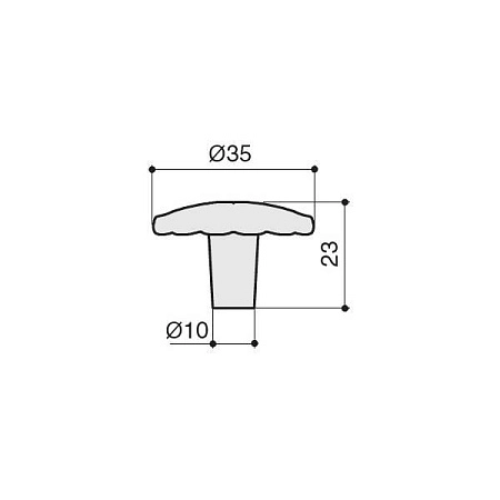 WPO.742Y.035.M00R8 Ручка-кнопка мебельная, золото матовое "Милан"