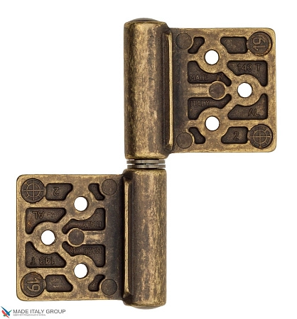 143OA032S_T Петля накладная без врезки Aldeghi 32x35 античная бронза ПРАВАЯ