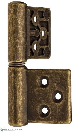 143OA032S_T Петля накладная без врезки Aldeghi 32x35 античная бронза ПРАВАЯ