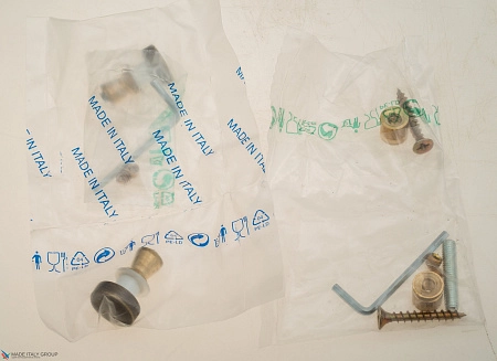 Дверная ручка-скоба Fratelli Cattini  BIBLO 230 мм (м/о 210 мм) матовый черный