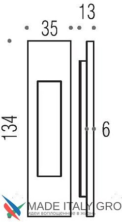 Ручка для раздвижной двери Colombo ID411-NM матовый черный (1шт.)