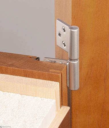 143CS032D_T Петля накладная без врезки Aldeghi 32x35 серебристый ЛЕВАЯ