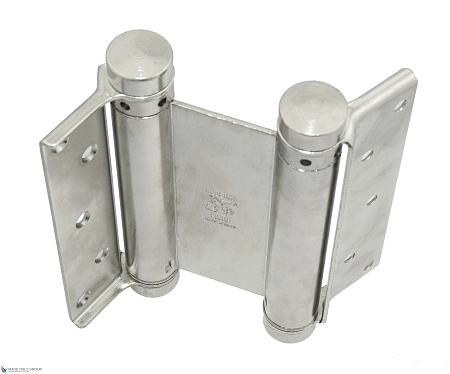 101AN150B Дверная петля пружинная амортизирующая + тормоз Aldeghi 148x42x50 мм никель