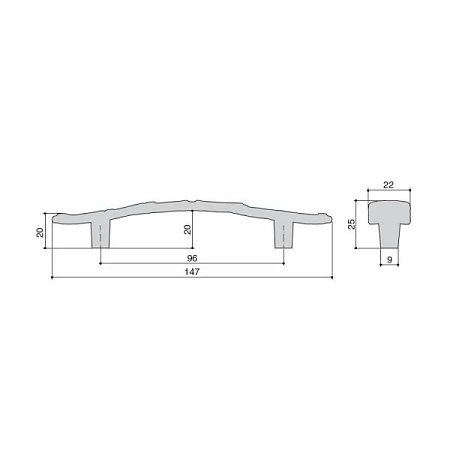 WMN.821X.096.M00R8 Ручка-скоба мебельная 96 мм, золото матовое "Милан"