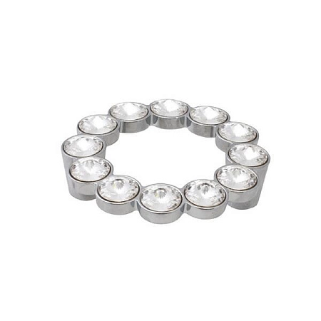 WPO.633X.A64.MKR02 Ручка-скоба мебельная 64 мм, хром глянец / горный хрусталь