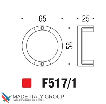 Мебельная ручка-кнопка (кноб) Colombo Formae F517/1-CM матовый хром