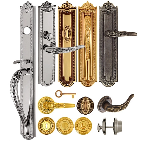 Ручка-скоба дверная Enrico Cassina Ortensia 071525 84х381 mm, золото 24K