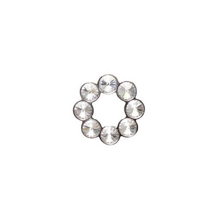 WPO.633X.B32.MKR02 Ручка-кнопка мебельная 32 мм, хром глянец / горный хрусталь