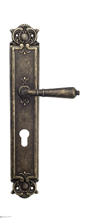 Дверные ручки Venezia VIGNOLE CYL на планке PL97 античная бронза