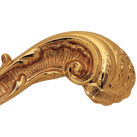 Ручка дверная Enrico Cassina Adelaide C06710, на планке с поворотником WC золото 24K