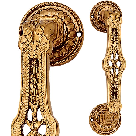 Ручка-скоба дверная Enrico Cassina C44900, 46х191 мм, золото 24K