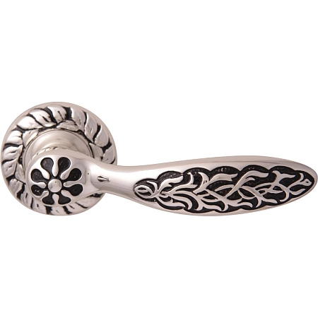 Дверная ручка Class 1065 Shamira 60 мм Серебро 925 + черный