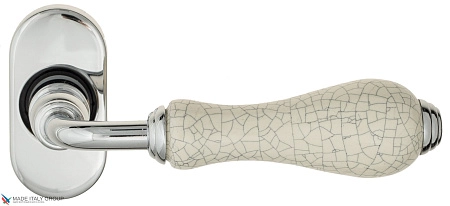 Ручки для профильных дверей Venezia COLOSSEO белая керамика паутинка EP полированный хром