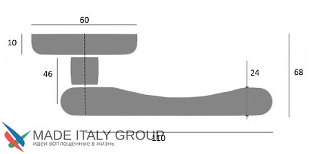 Дверные ручки Venezia CASTELLO D4 античная бронза