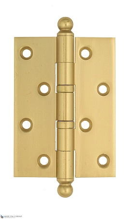 Дверная петля универсальная латунная с круглым колпачком Venezia CRS010 102x76x3 французское золото