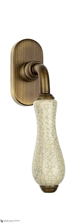 Ручка оконная Venezia COLOSSEO белая керамика паутинка FW матовая бронза