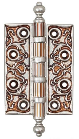 Петля дверная универсальная Linea Cali Vintage 127 х 5 мм серебро французское 1270.AF127