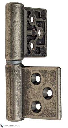 143FA032S_T Петля накладная без врезки Aldeghi 32x35 античное серебро ПРАВАЯ