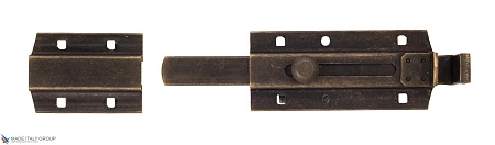 256OA30 Задвижка дверная усиленная с отверстием для навесного замка Aldeghi 300 мм античная бронза