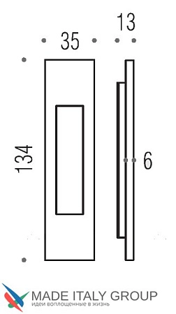 Ручка для раздвижной двери Colombo ID411-NI матовый никель (1шт.)
