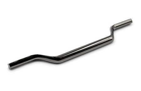 Мебельная ручка скоба Viefe VALLEY м/о 256 мм L= 330 мм никель черный глянцевый