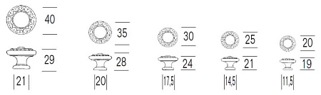 Мебельная ручка-кнопка Salice Paolo Raffaello золото французское 436 B