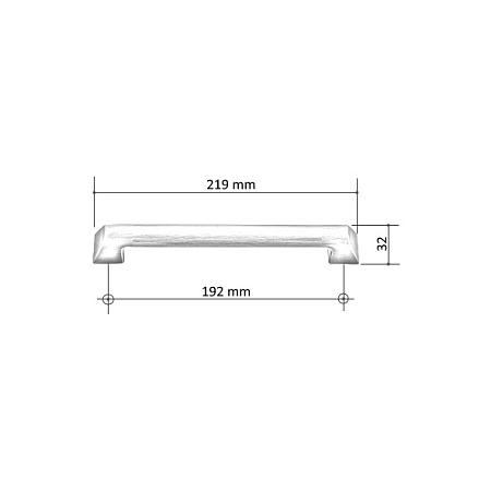 Мебельная ручка-скоба Modda Diva 192 мм чёрный матовый