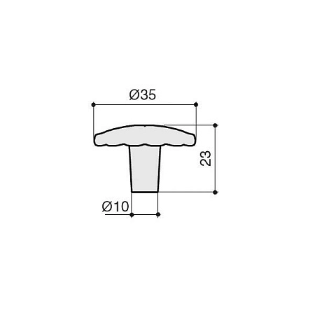 WPO.742Y.035.M001H Ручка-кнопка мебельная, медь Сиена с золотой патиной WPO.742Y.035.M001H Ручка-кнопка мебельная, медь Сиена с золотой патиной