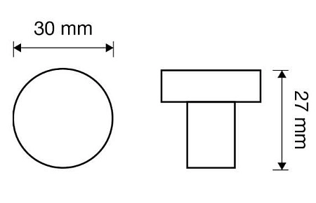 Мебельная ручка-кноб Linea Cali Rose бронза матовая 996 PB 30 BM