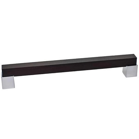 9382/800 Ручка-скоба мебельная 160 мм, венге / хром матовый