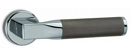 Дверная ручка Salice Paolo Tube CRZ глянцевый хром / шагреневидный