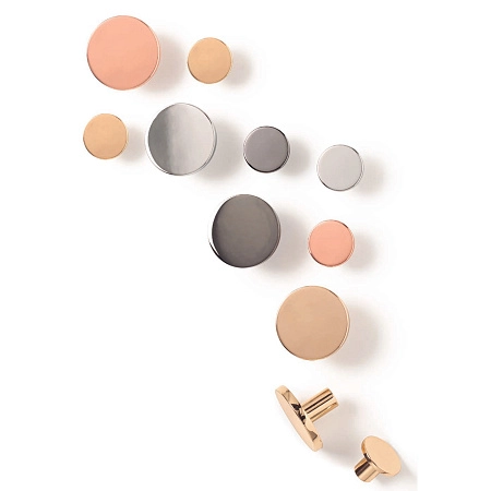 Мебельная ручка кнопка Viefe COMO-D26 мм золото матовое