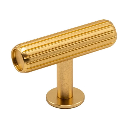 Мебельная ручка кнопка Viefe RILLE 55x38 мм золото матовое