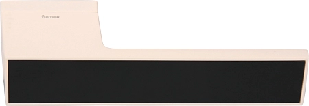 Дверная ручка на розетке Forme Icon 302 Белый матовый с вставкой черная