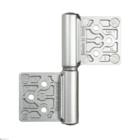 143CS032S_T Петля накладная без врезки Aldeghi 32x35 серебристый ПРАВАЯ