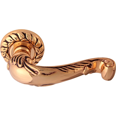 Дверная ручка Class 1165 Gema 60 мм Золото 24К + коричневый