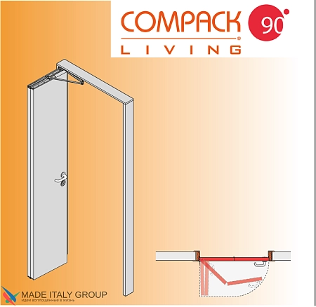 Система CompactTwin 900B90SX левая (90°, регулируемый стопор)