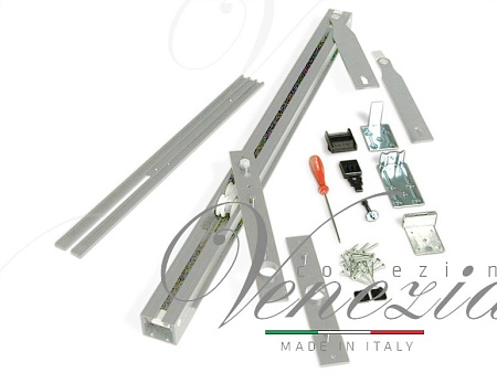 Трэк для рото механизма Ergon, комплект для двери LP=89 Silver T.E.