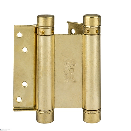 101AO125B Дверная петля пружинная амортизирующая + тормоз Aldeghi 125x42x48 мм полированная латунь