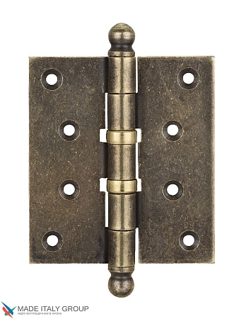 136OA403 Петля дверная универсальная с колпачком Aldeghi PREMIUM 102x76x3 матовая античная бронза