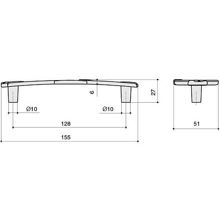 WMN.672X.128.MKRE8 Ручка-скоба мебельная 128 мм, старое серебро с блеском / горный хрусталь