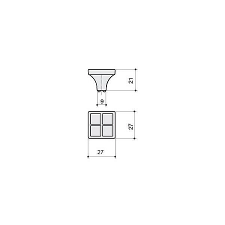 24200Z02700.07 Ручка-кнопка мебельная, бронза "Валенсия" / горный хрусталь