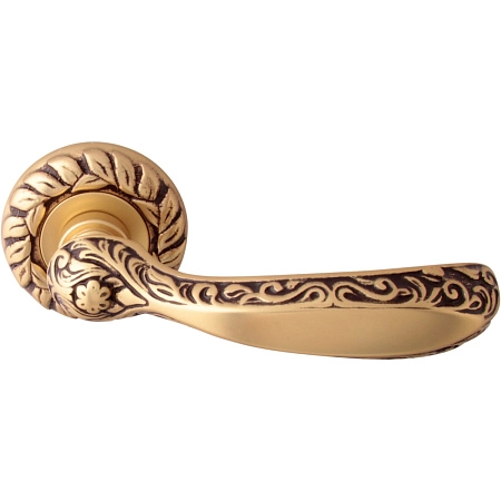 Дверная ручка Class 1145 Ambra 60 мм Старинная латунь + коричневый