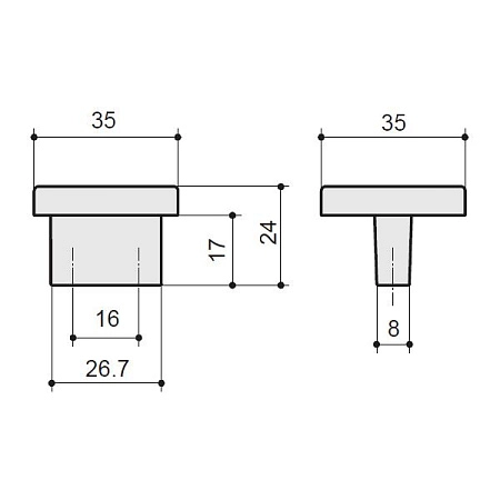 2039/23 Ручка-кнопка мебельная, бронза античная
