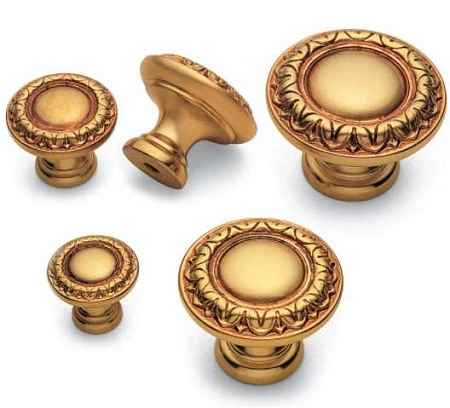 Мебельная ручка-кнопка Salice Paolo Raffaello золото французское 436 B