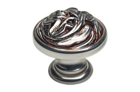 Мебельная ручка-кноб Linea Cali Vintage серебро французское 1272 PB 028 af