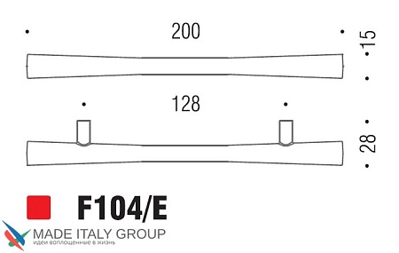 Мебельная ручка-скоба Colombo Formae F104E-CR полированный хром 128 мм