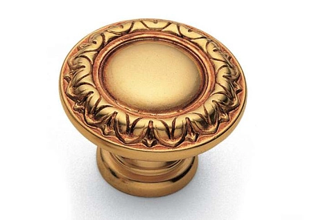 Мебельная ручка-кнопка Salice Paolo Raffaello золото французское 436 C