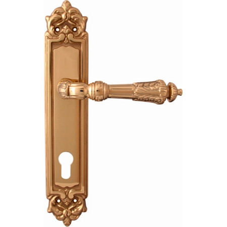 Дверные ручки на планке Melodia 292/229 Cyl Samantha Полированная латунь